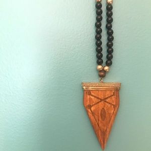 A beaded arrow necklace